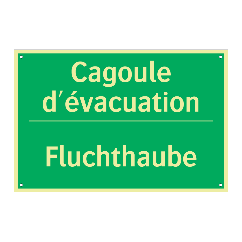 Fluchthaube - Cagoule d'évacuation