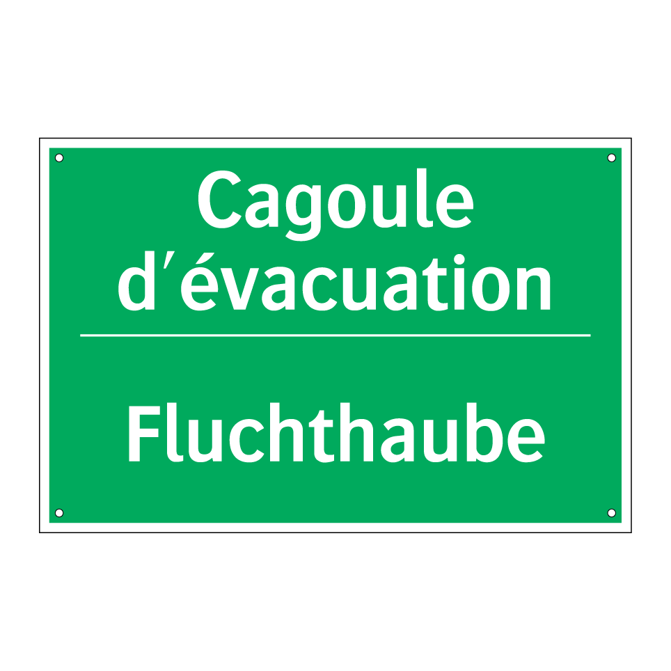Fluchthaube - Cagoule d'évacuation
