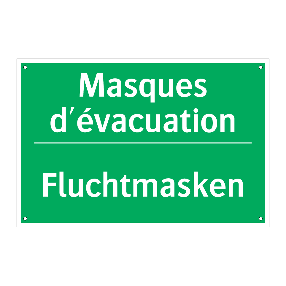 Fluchtmasken - Masques d'évacuation
