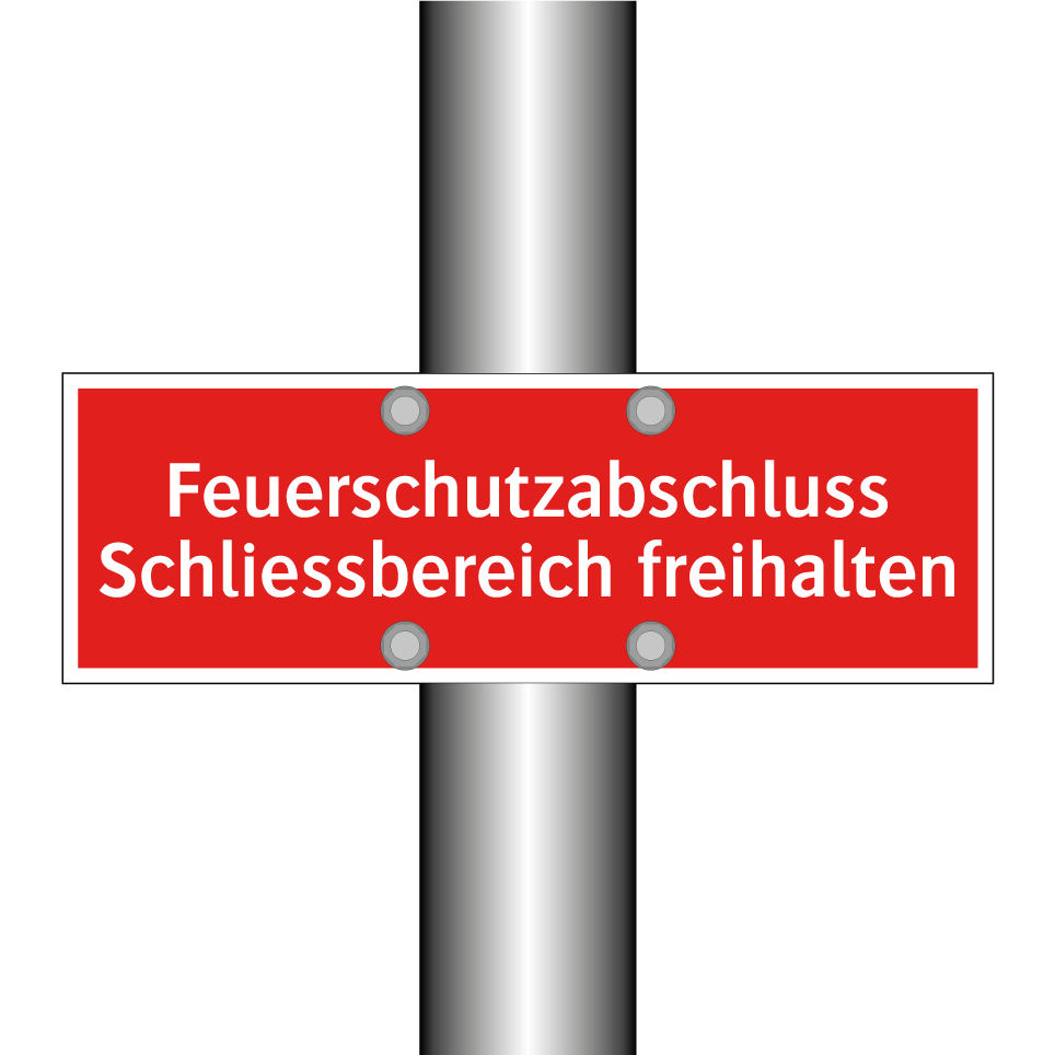 Feuerschutzabschluss Schliessbereich freihalten
