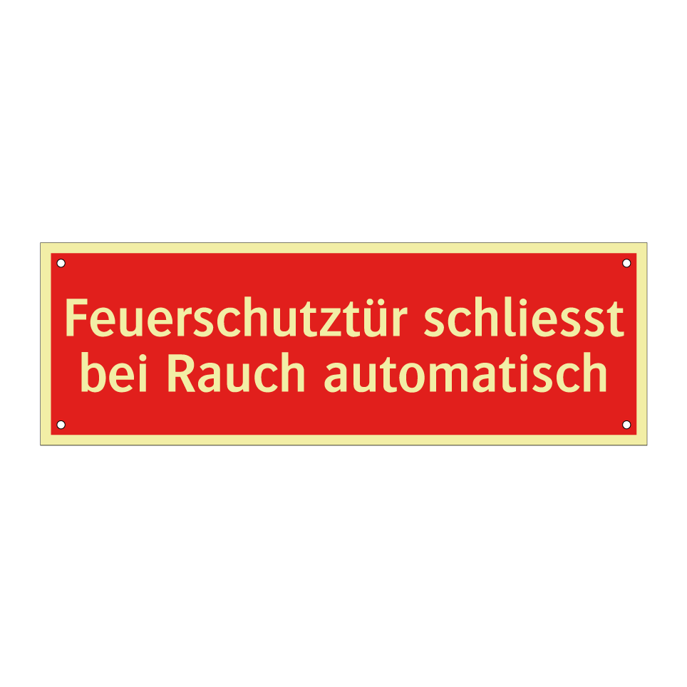 Feuerschutztür schliesst bei Rauch automatisch