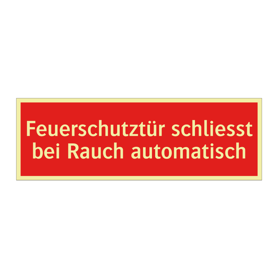 Feuerschutztür schliesst bei Rauch automatisch