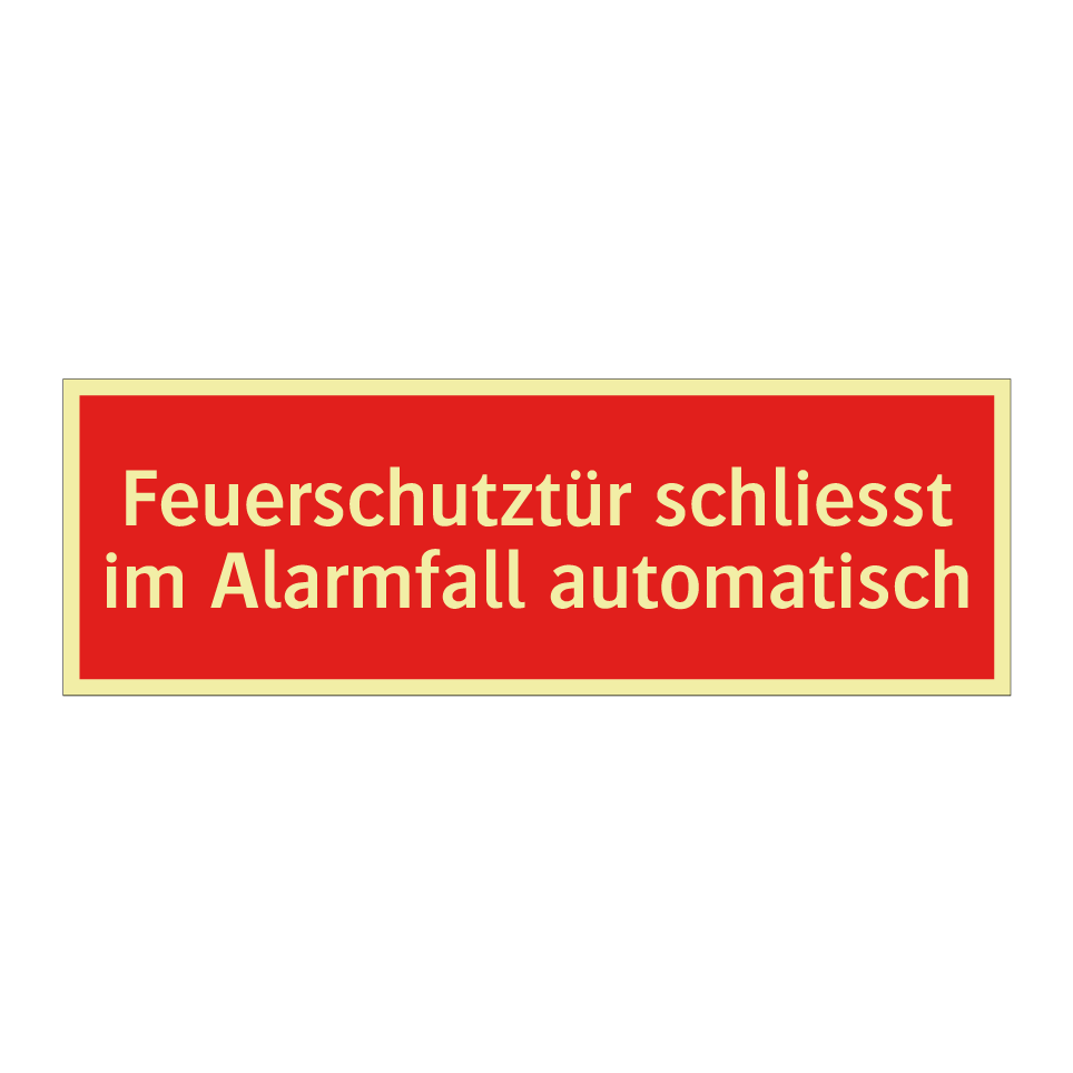 Feuerschutztür schliesst im Alarmfall automatisch