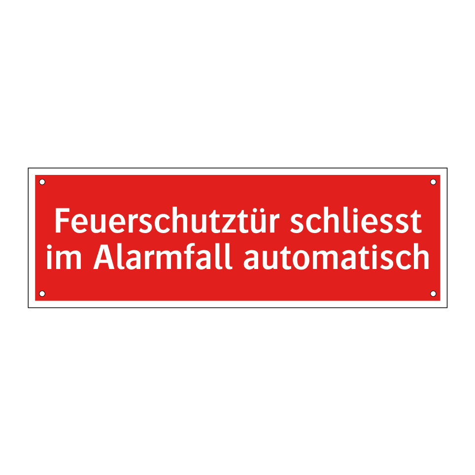 Feuerschutztür schliesst im Alarmfall automatisch