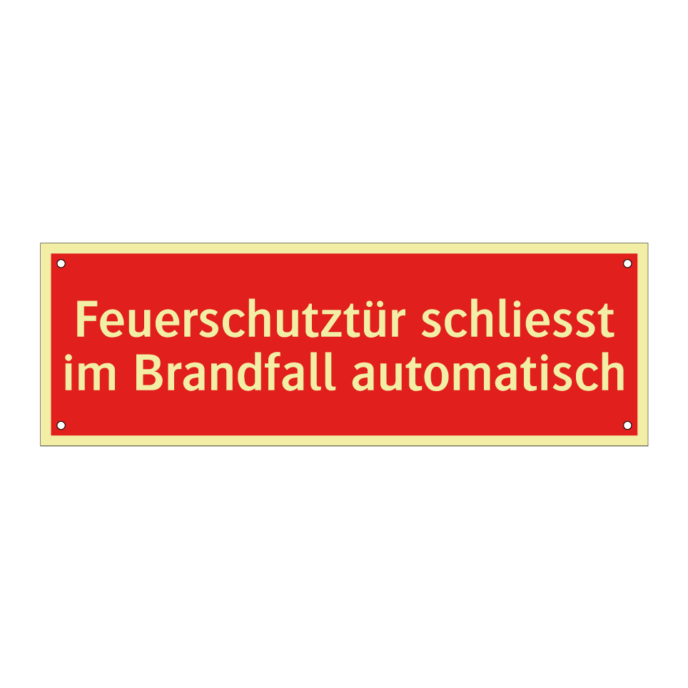 Feuerschutztür schliesst im Brandfall automatisch