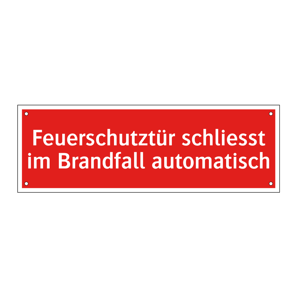Feuerschutztür schliesst im Brandfall automatisch