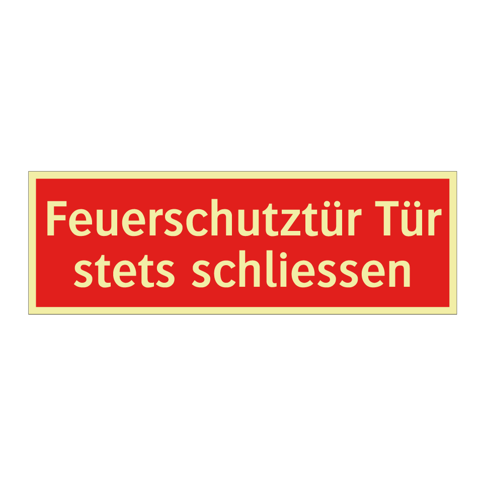 Feuerschutztür Tür stets schliessen