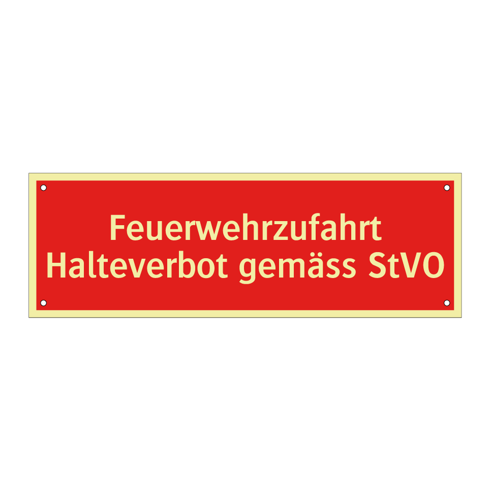 Feuerwehrzufahrt Halteverbot gemäss StVO