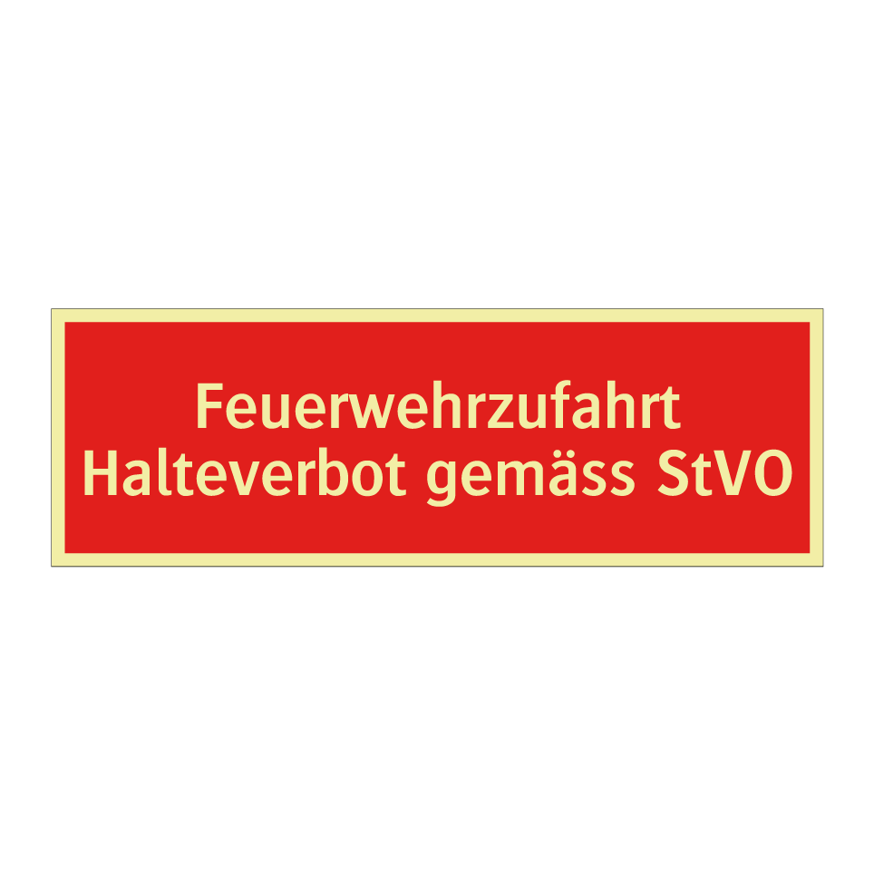 Feuerwehrzufahrt Halteverbot gemäss StVO