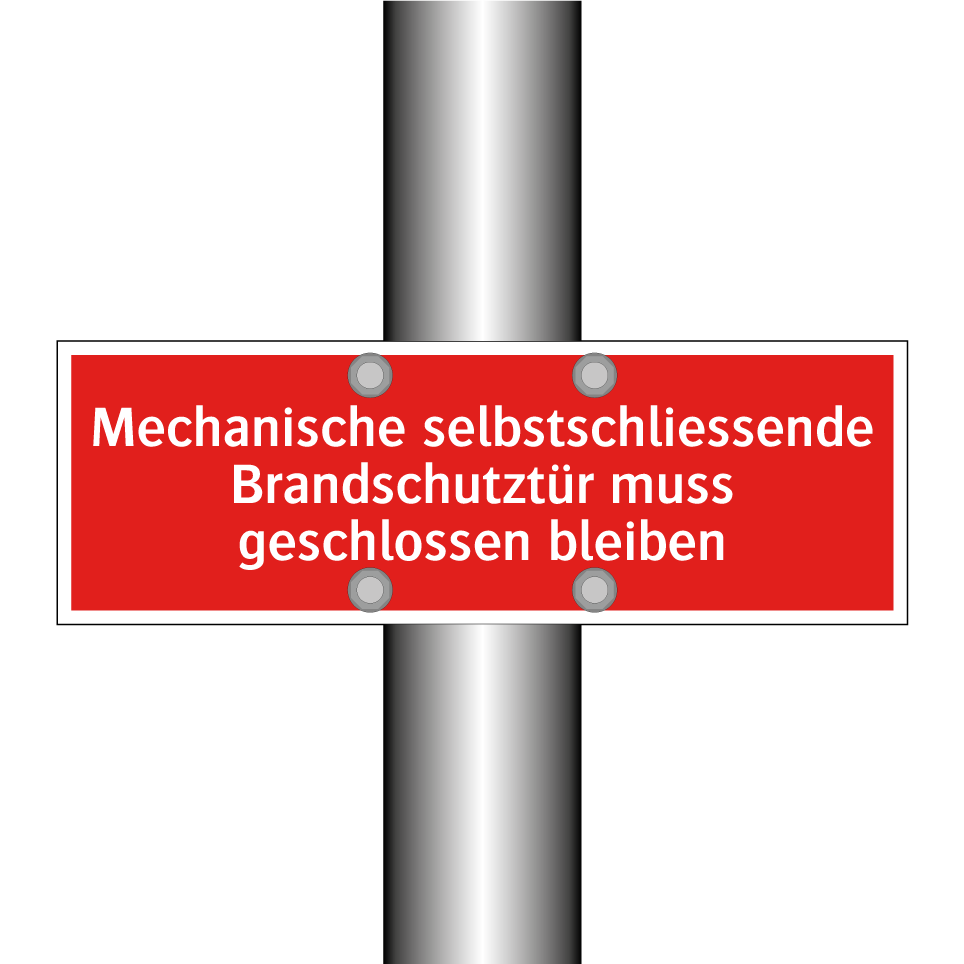 Mechanische selbstschliessende Brandschutztür muss geschlossen bleiben