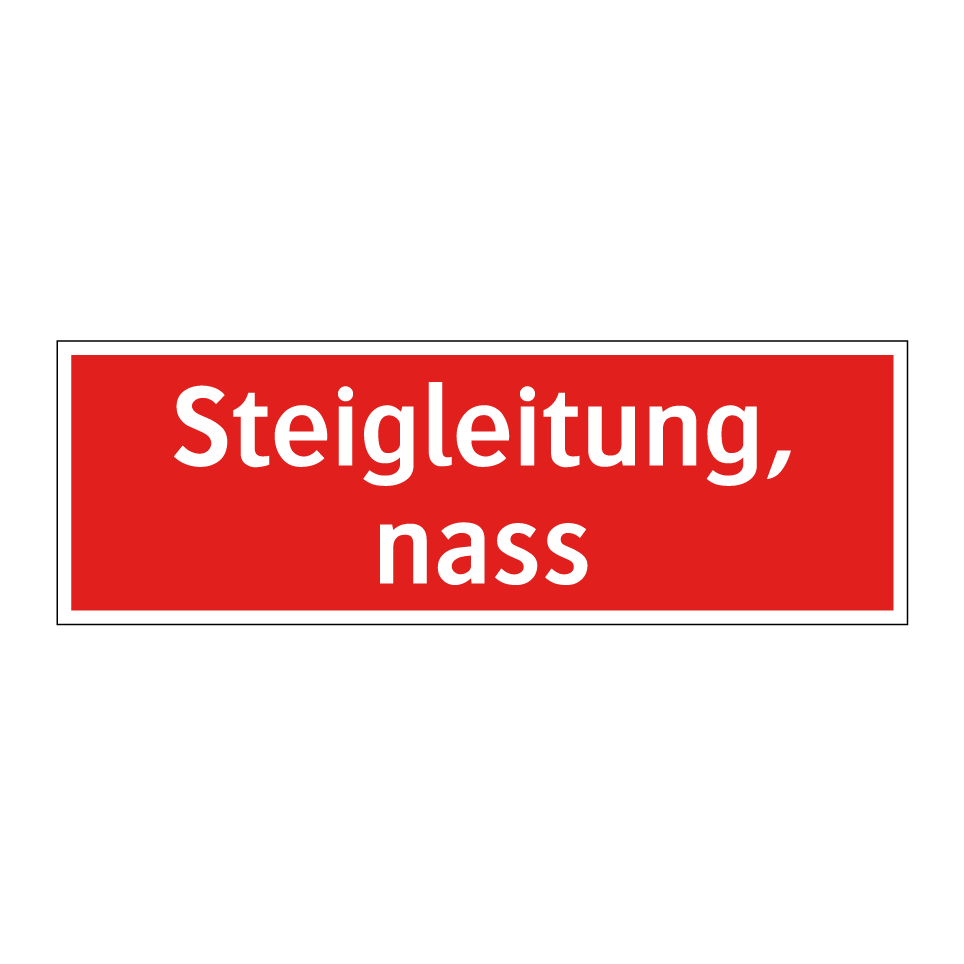 Steigleitung, nass