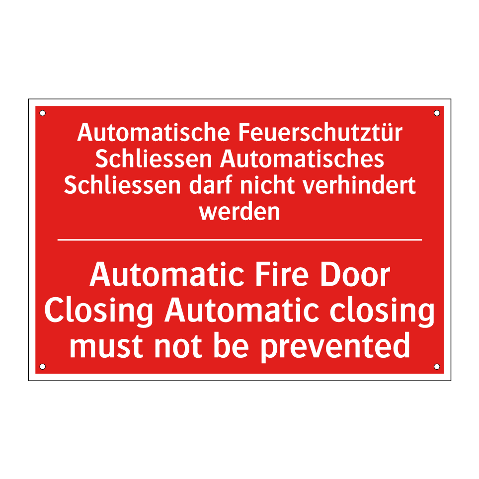 Automatische Feuerschutztür Schliessen  /.../ - Automatic Fire Door Closing Automatic  /.../