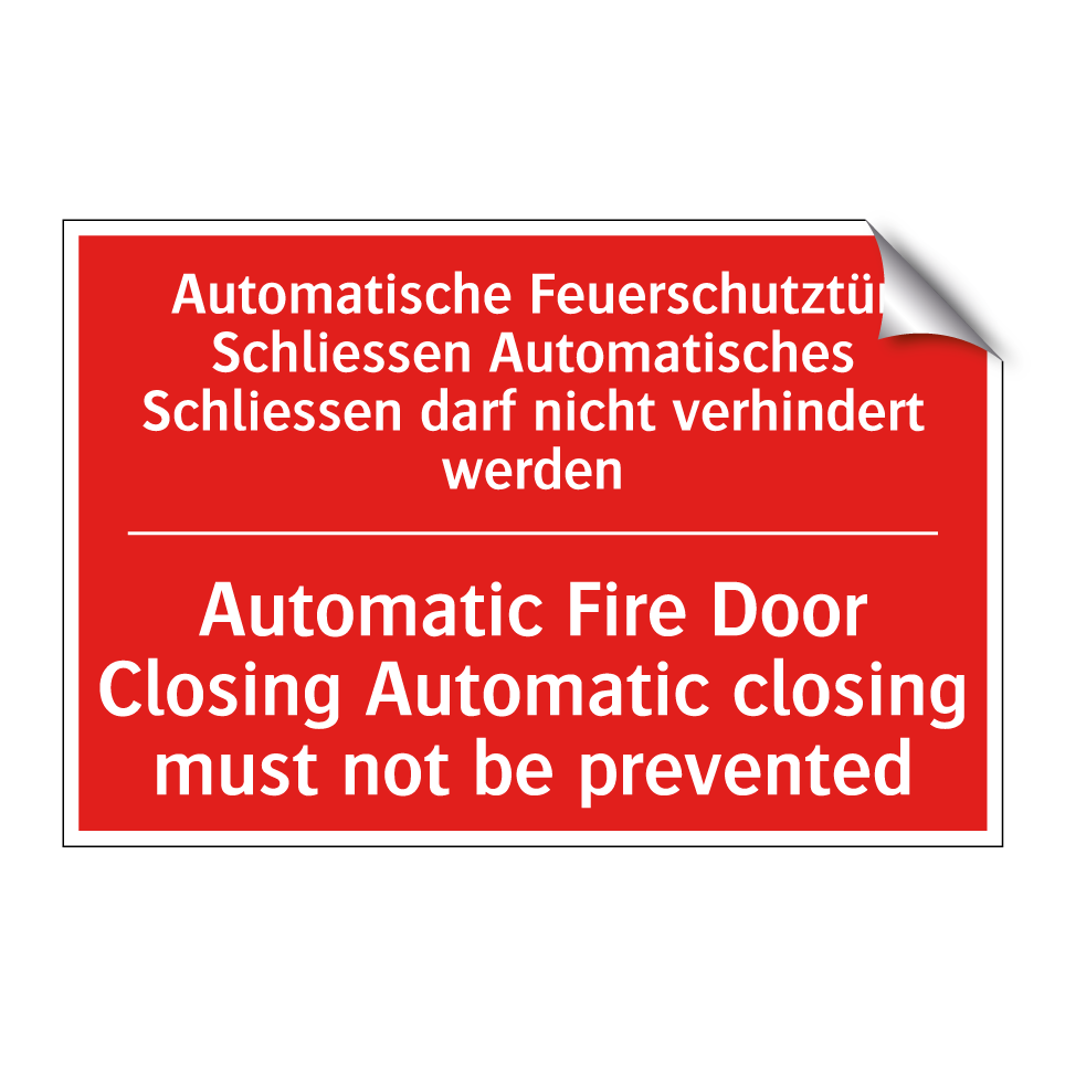 Automatische Feuerschutztür Schliessen  /.../ - Automatic Fire Door Closing Automatic  /.../