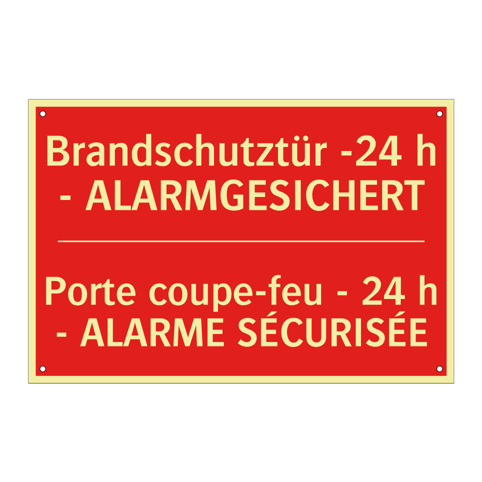 Brandschutztür -24 h - ALARMGESICHERT /.../ - Porte coupe-feu - 24 h - ALARME  /.../