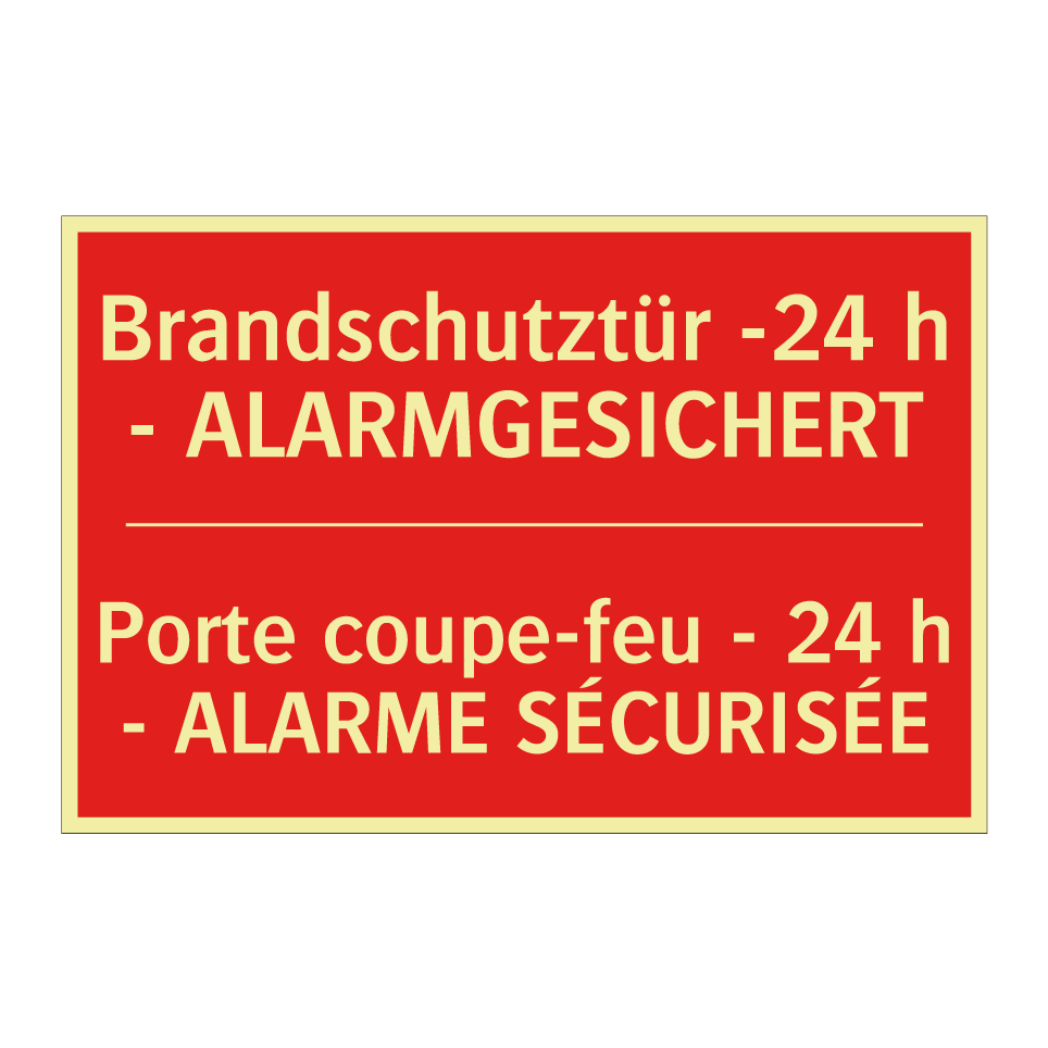 Brandschutztür -24 h - ALARMGESICHERT /.../ - Porte coupe-feu - 24 h - ALARME  /.../