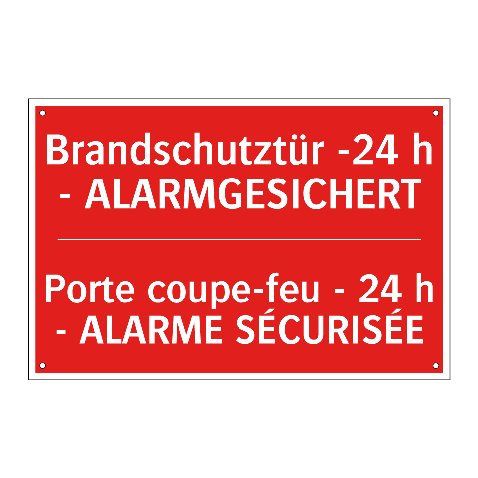 Brandschutztür -24 h - ALARMGESICHERT /.../ - Porte coupe-feu - 24 h - ALARME  /.../