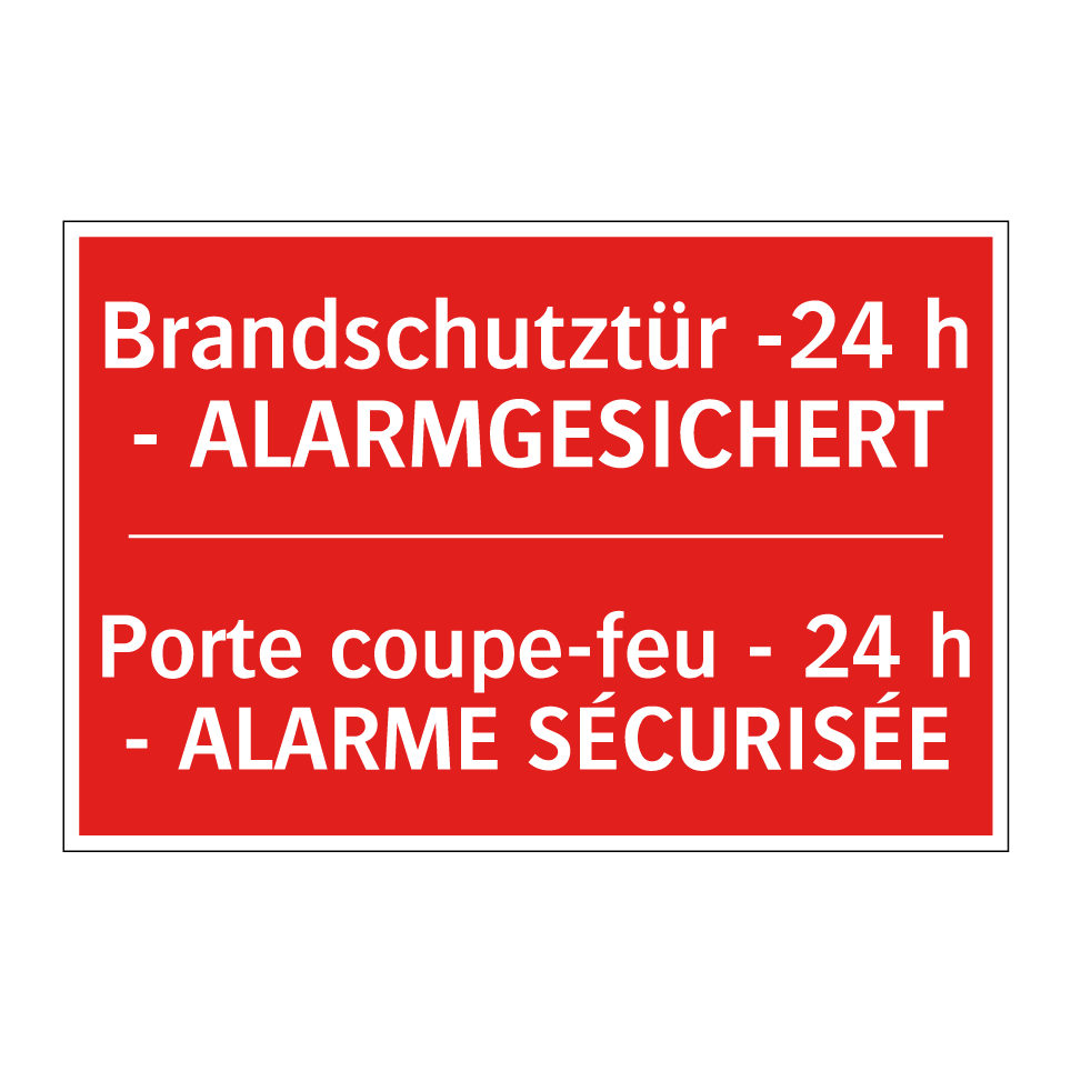 Brandschutztür -24 h - ALARMGESICHERT /.../ - Porte coupe-feu - 24 h - ALARME  /.../