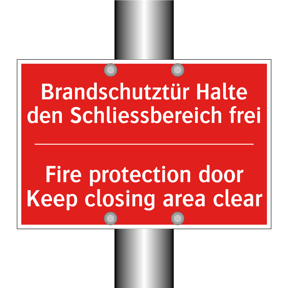 Brandschutztür Halte den Schliessbereich  /.../ - Fire protection door Keep closing  /.../