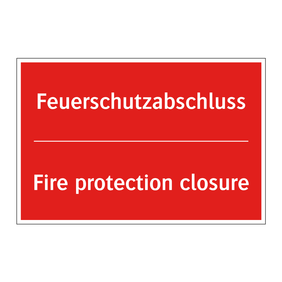 Brandschutzabschluss - Fire protection closure