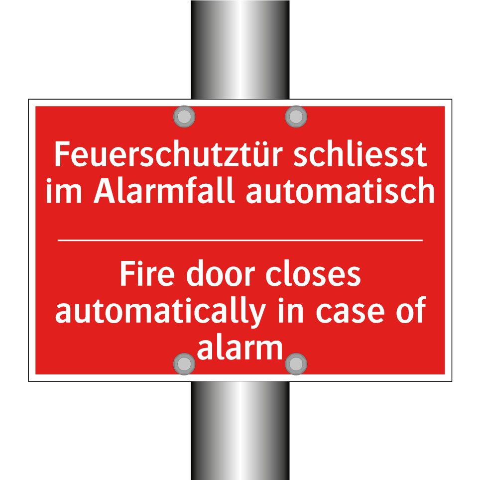 Brandschutztür Schliesst bei Alarm  /.../ - Fire door closes automatically  /.../