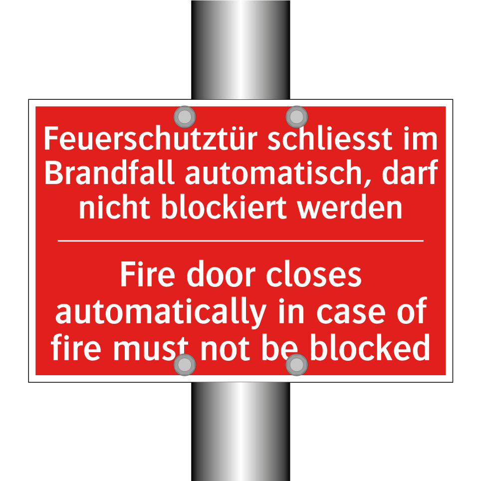 Feuerschutztür schliesst im Brandfall  /.../ - Fire door closes automatically  /.../