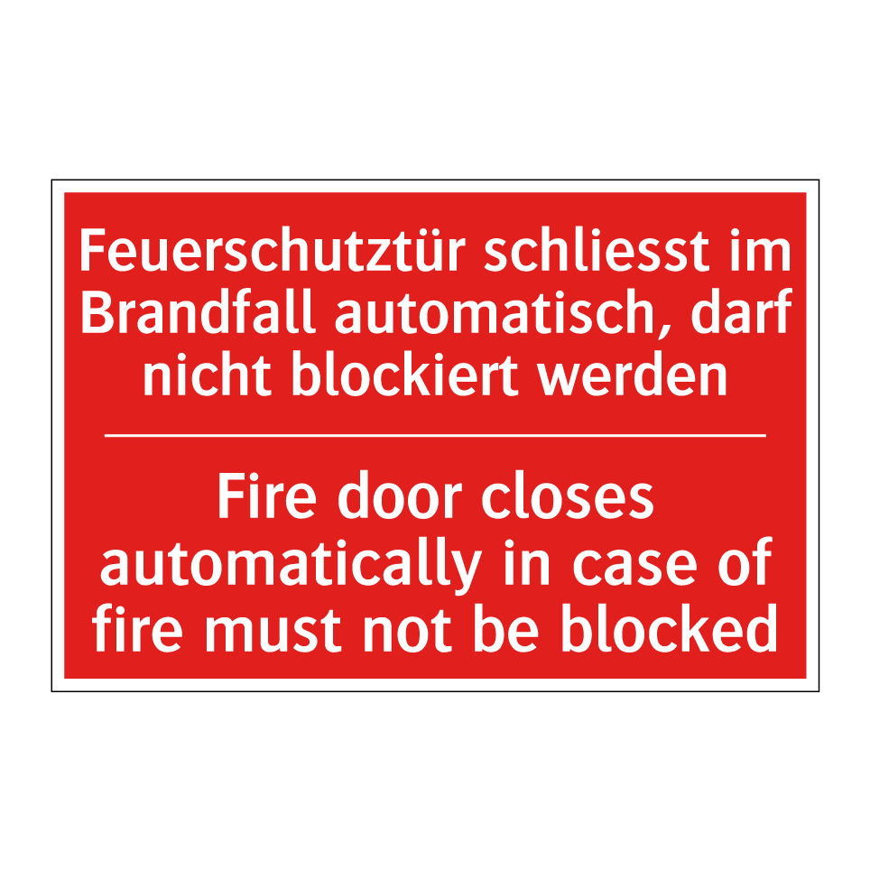 Feuerschutztür schliesst im Brandfall  /.../ - Fire door closes automatically  /.../