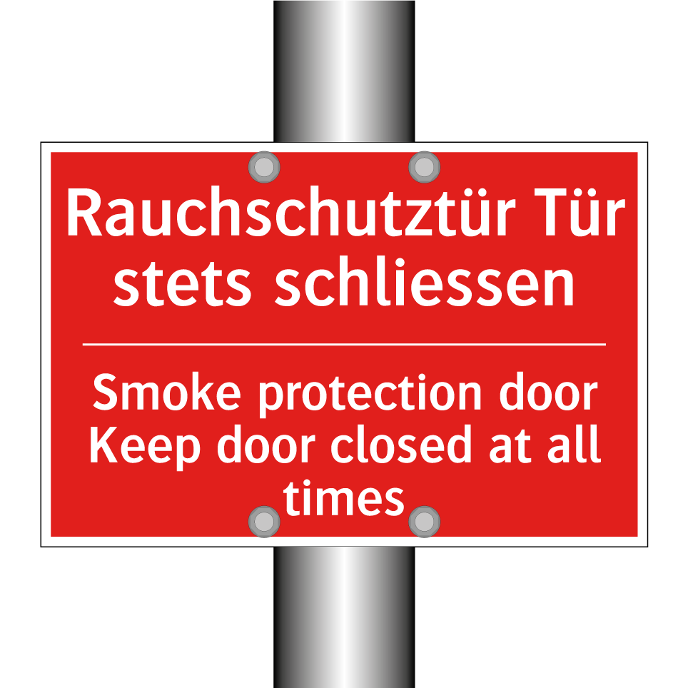 Rauchschutztür Tür stets geschlossen  /.../ - Smoke protection door Keep door  /.../