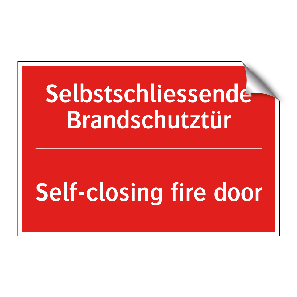 Selbstschliessende Brandschutztür /.../ - Self-closing fire door