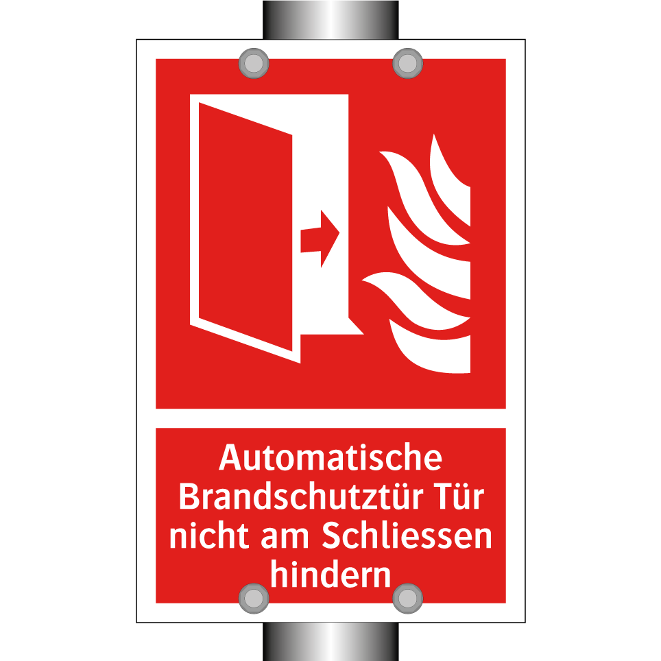 Automatische Brandschutztür Tür nicht am Schliessen hindern