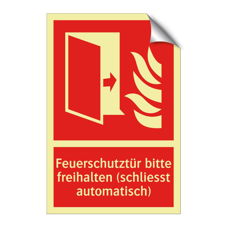Feuerschutztür bitte freihalten (schliesst automatisch)