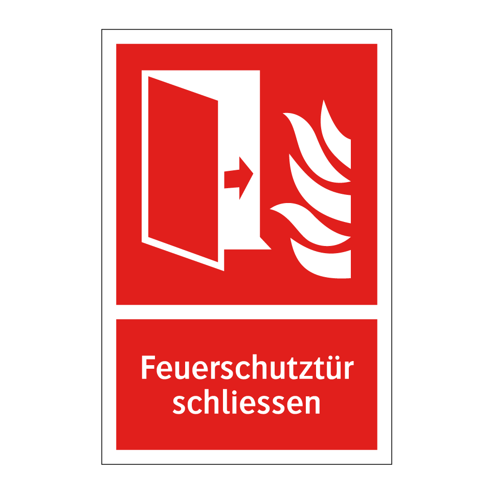 Feuerschutztür schliessen