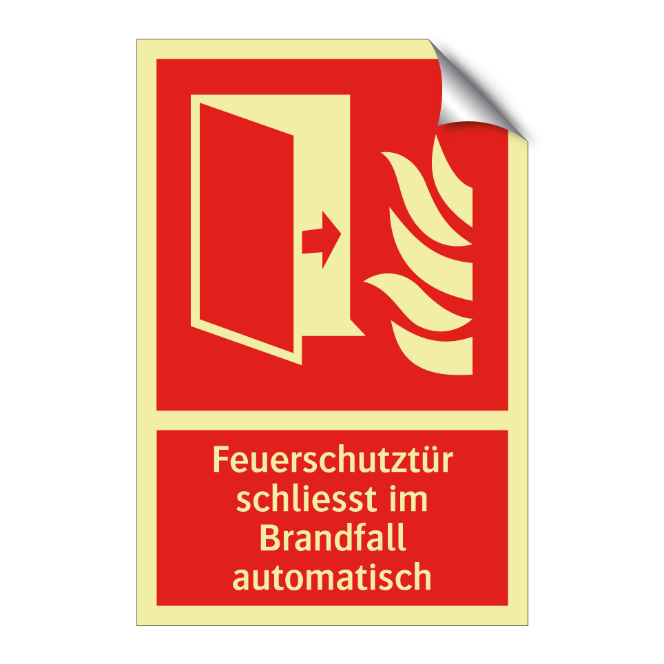 Feuerschutztür schliesst im Brandfall automatisch