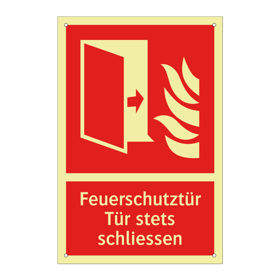 Feuerschutztür Tür stets schliessen
