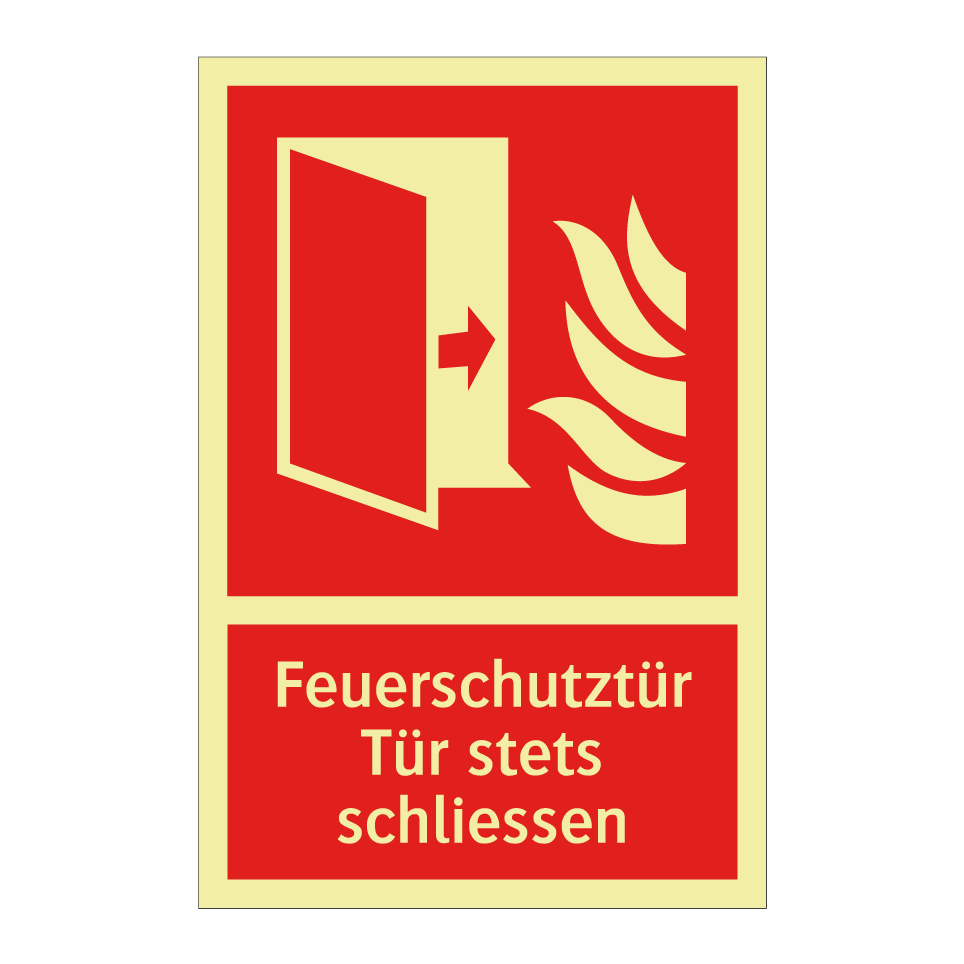 Feuerschutztür Tür stets schliessen