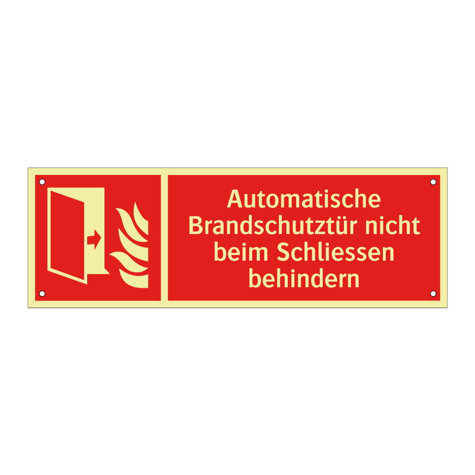 Automatische Brandschutztür nicht beim Schliessen behindern