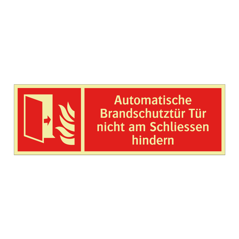 Automatische Brandschutztür Tür nicht am Schliessen hindern