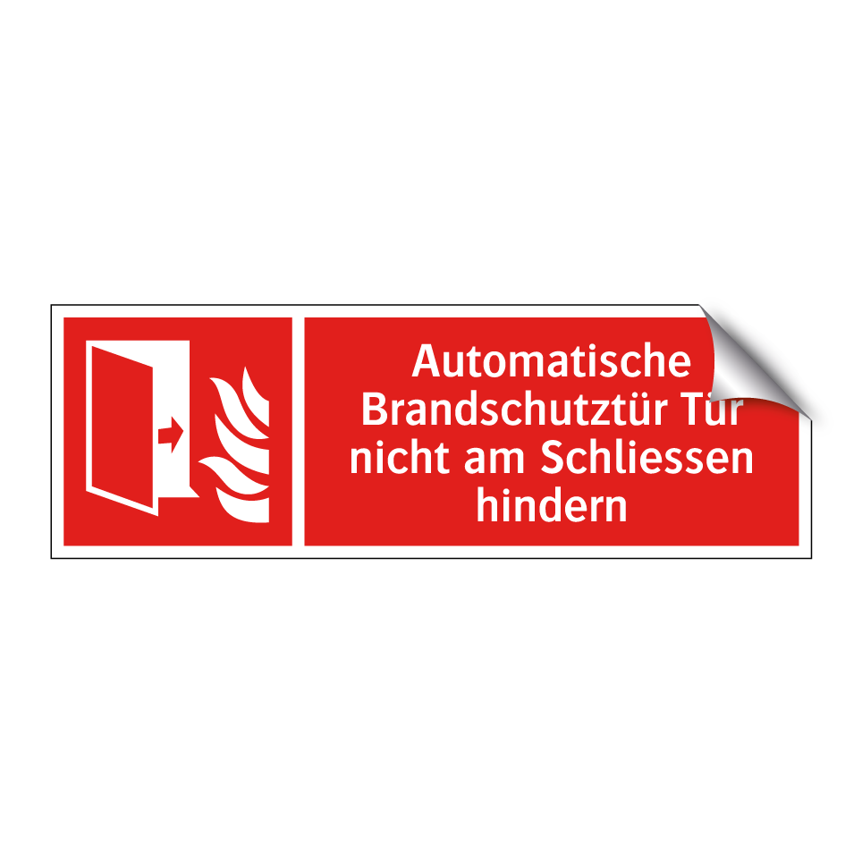 Automatische Brandschutztür Tür nicht am Schliessen hindern