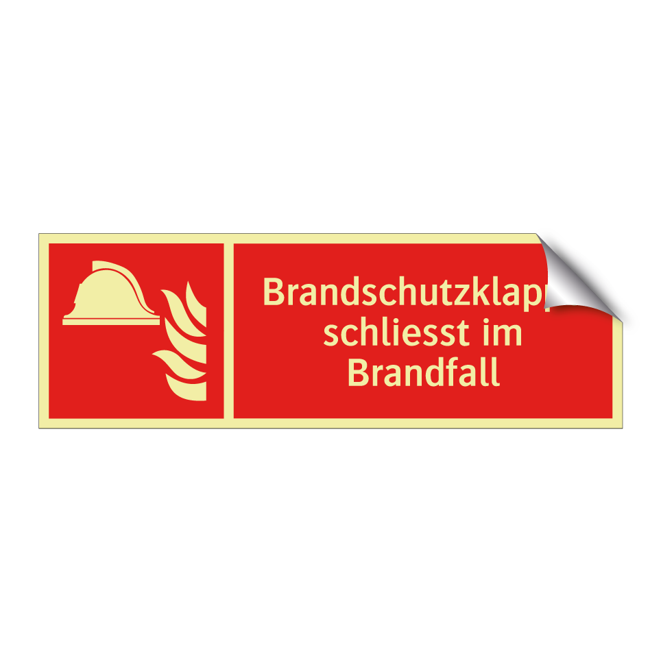 Brandschutzklappe schliesst im Brandfall