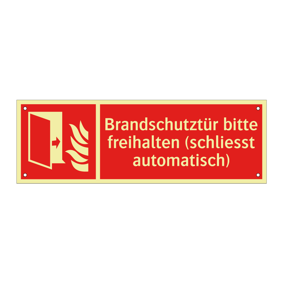 Brandschutztür bitte freihalten (schliesst automatisch)