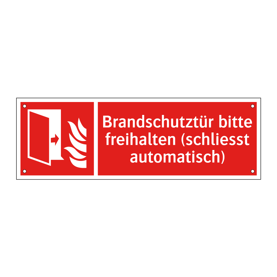 Brandschutztür bitte freihalten (schliesst automatisch)