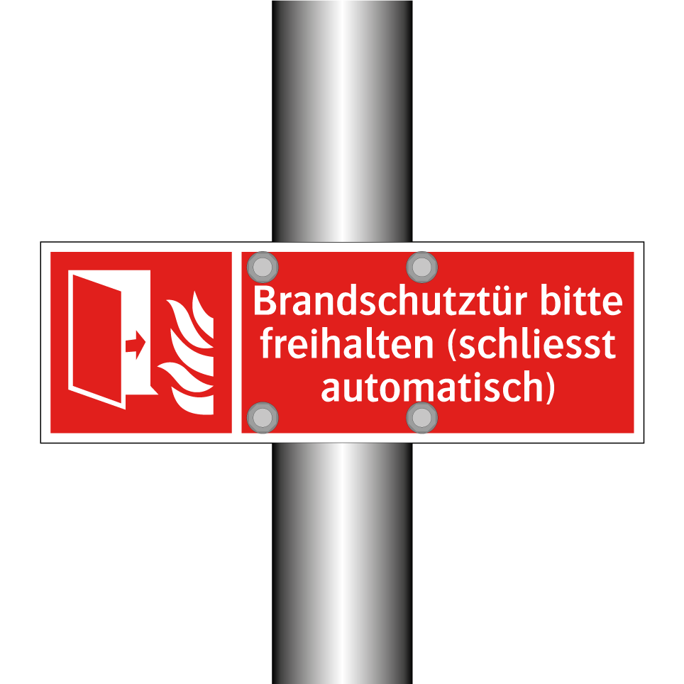 Brandschutztür bitte freihalten (schliesst automatisch)