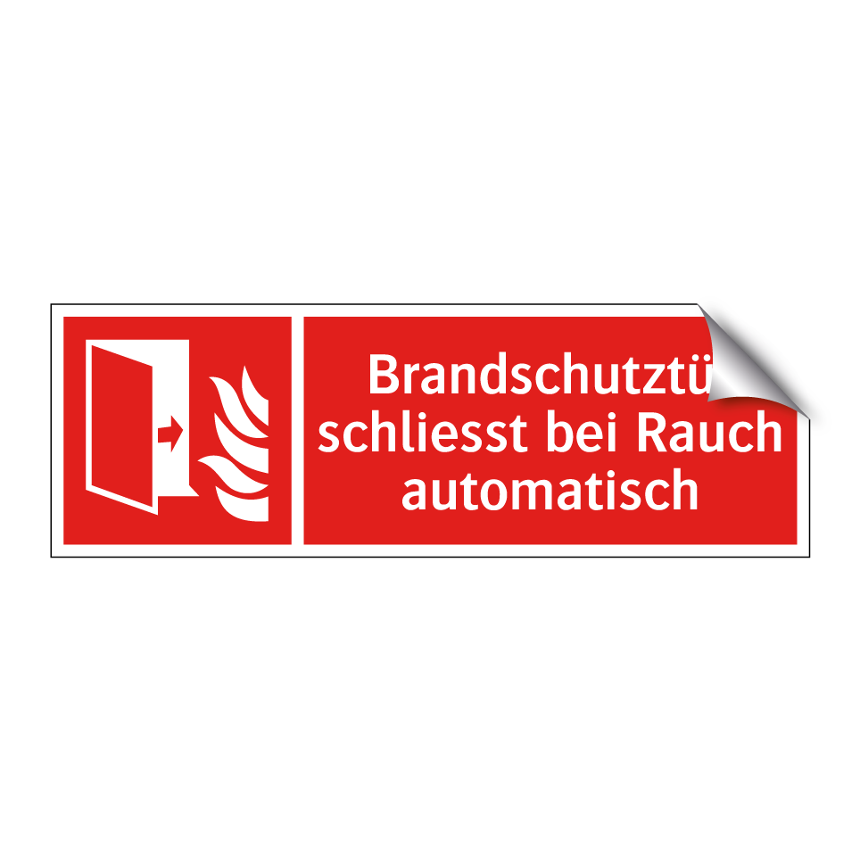 Brandschutztür schliesst bei Rauch automatisch