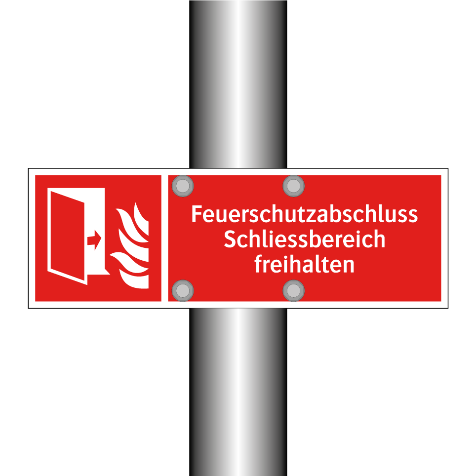 Feuerschutzabschluss Schliessbereich freihalten