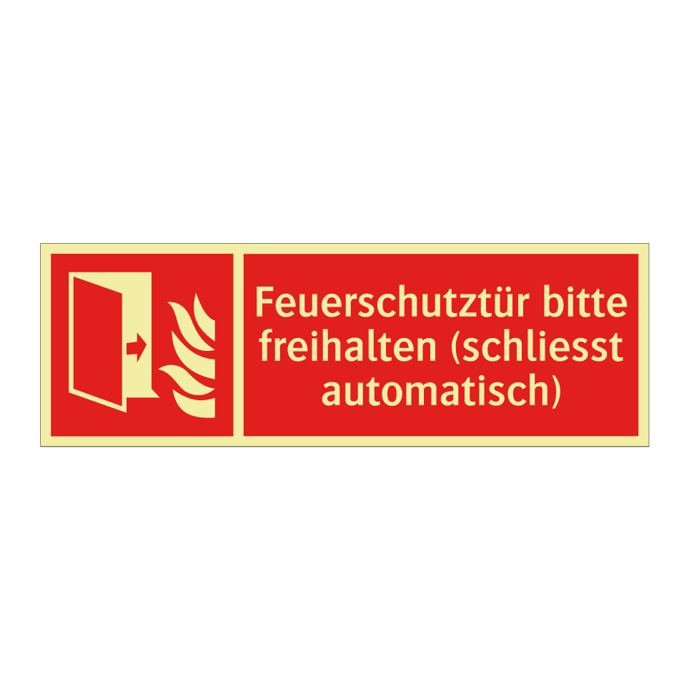 Feuerschutztür bitte freihalten (schliesst automatisch)