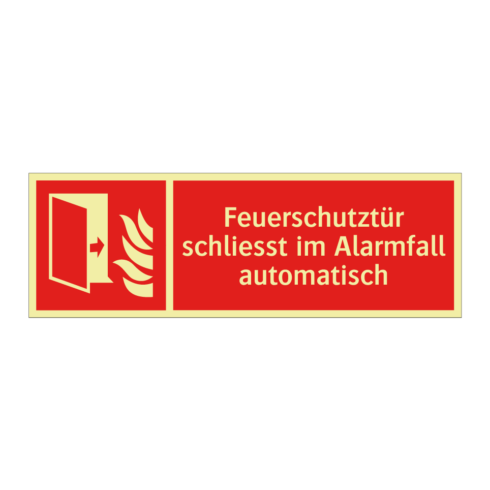 Feuerschutztür schliesst im Alarmfall automatisch