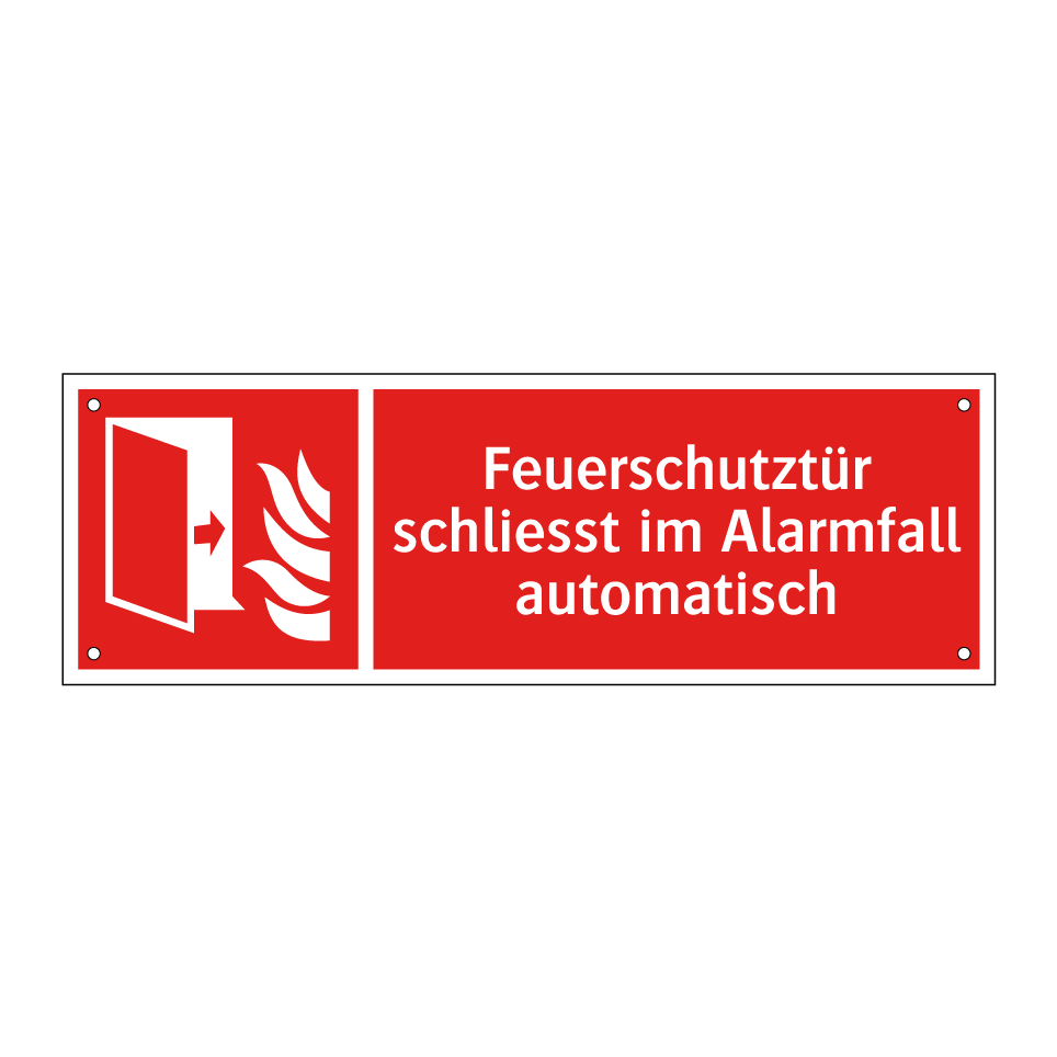 Feuerschutztür schliesst im Alarmfall automatisch