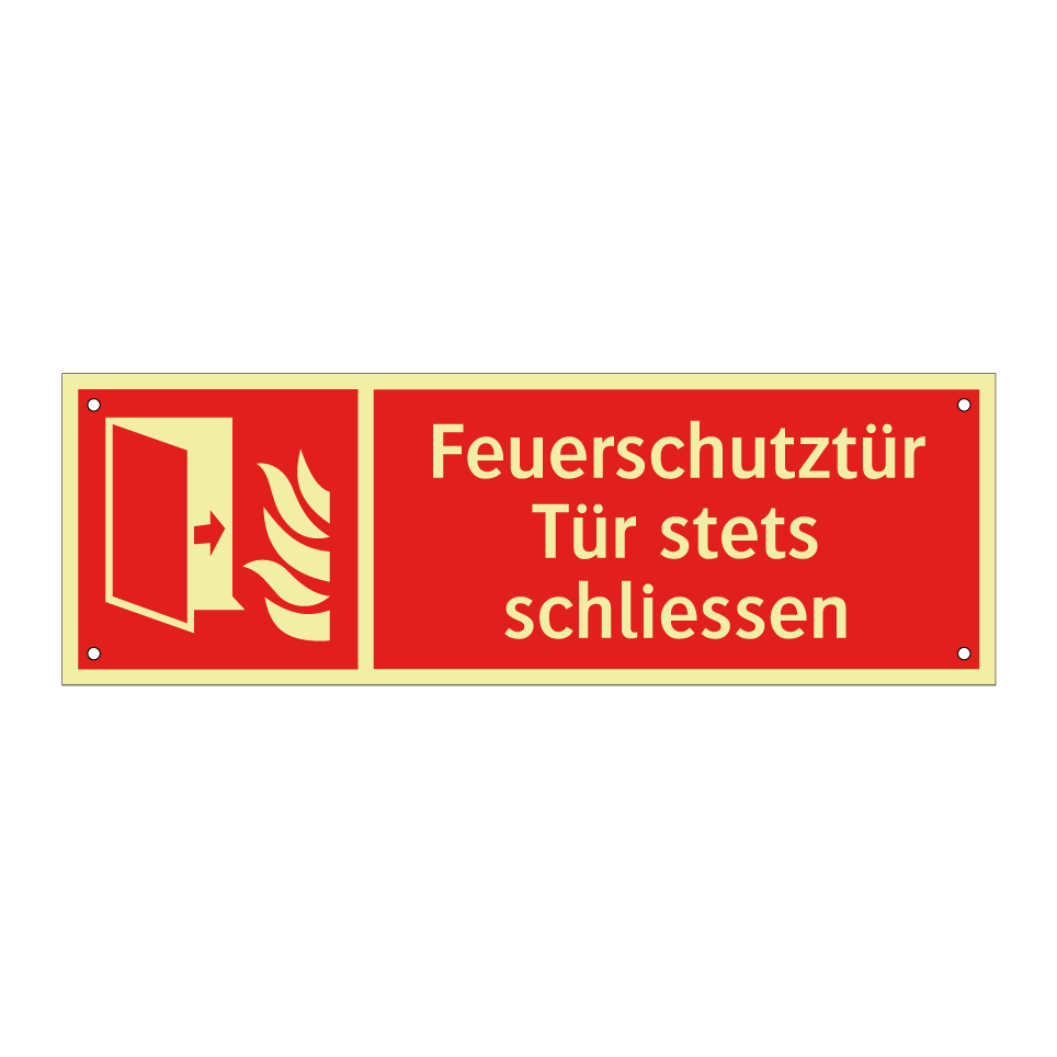 Feuerschutztür Tür stets schliessen