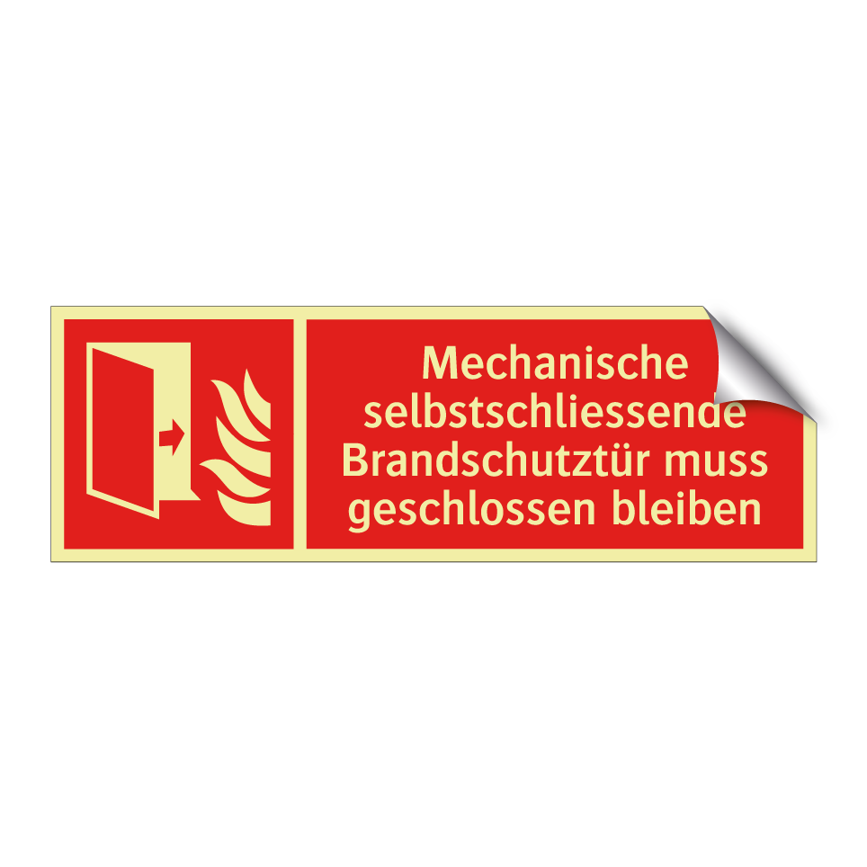 Mechanische selbstschliessende Brandschutztür muss geschlossen bleiben