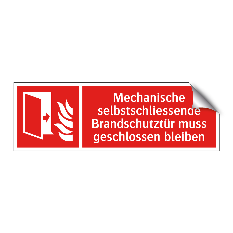 Mechanische selbstschliessende Brandschutztür muss geschlossen bleiben
