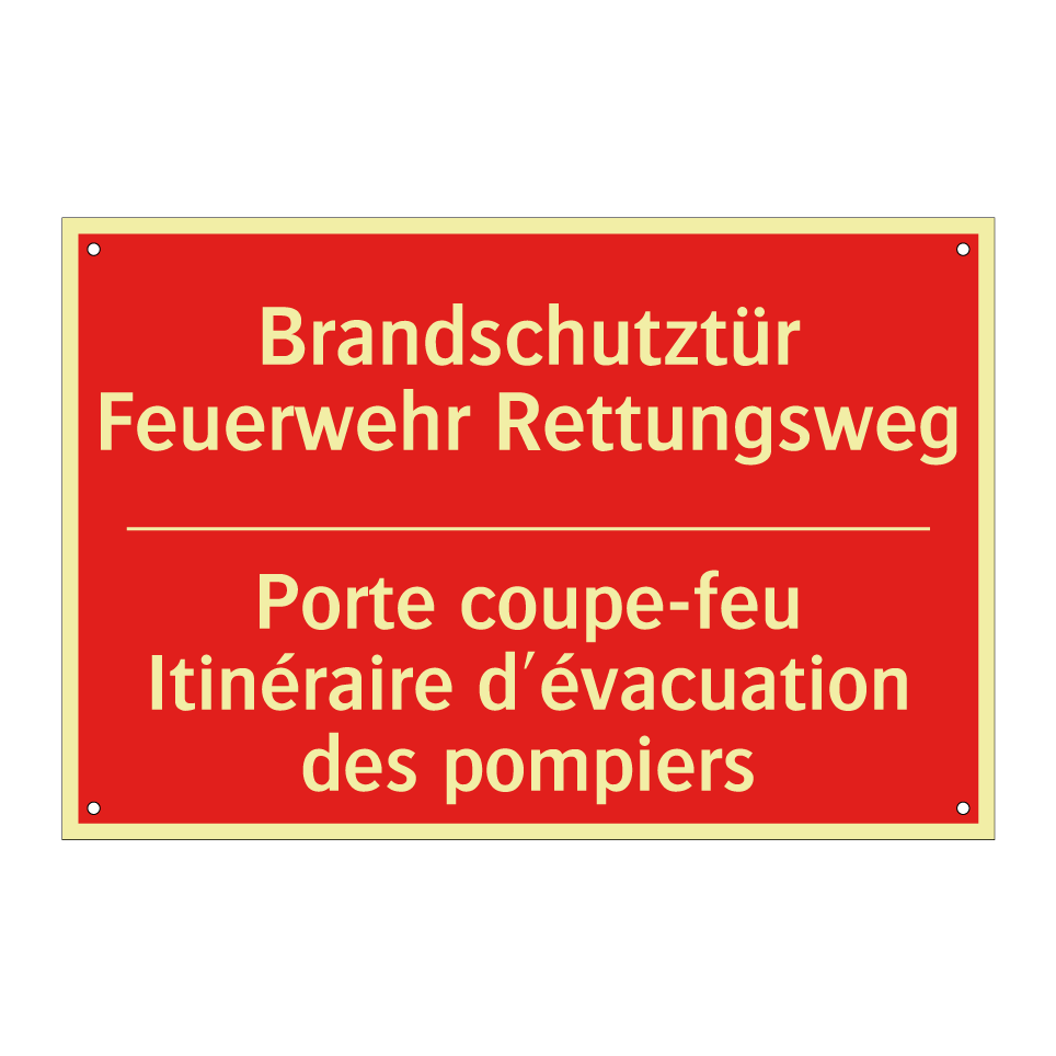 Brandschutztür Feuerwehr Rettungsweg /.../ - Porte coupe-feu Itinéraire d'évacuation  /.../